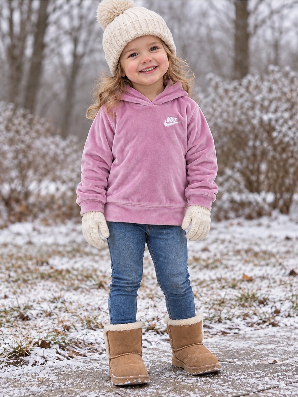 Nike Toddler Girls 4T Pink Pullover Hoodie Sweatshirt NWOT